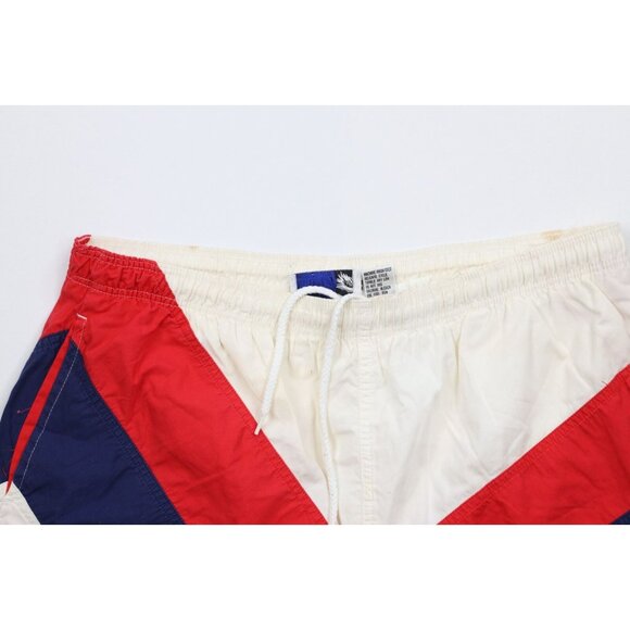 Vintage 90s Pierre Cardin Mens Large Distressed Spell Out Sailing Lined Shorts - Picture 2 of 13